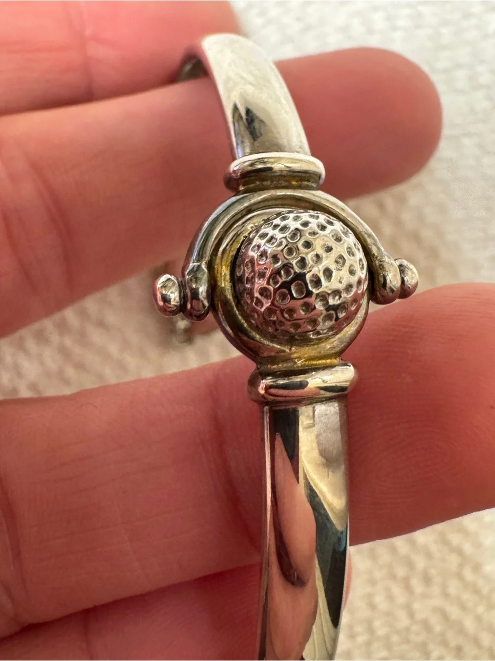 SilverTextured  Bangle Bracelet IBB Italy